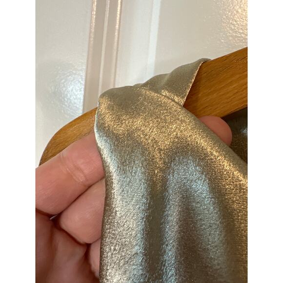 Nili Lotan Anne Gold Satin Midi Dress Size 4 Holiday Cocktail Party Elegant - Picture 12 of 15